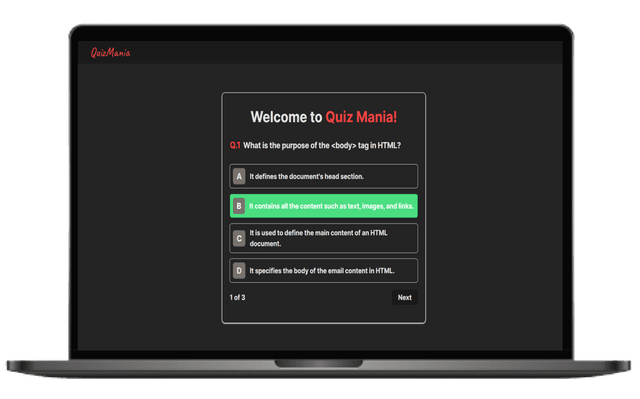 QuizApp project preview